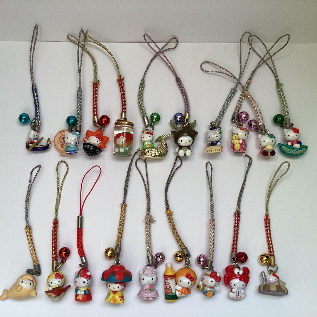 【未使用多め】ご当地ハローキティ 根付けストラップ まとめ買い19個⭐︎海外あり