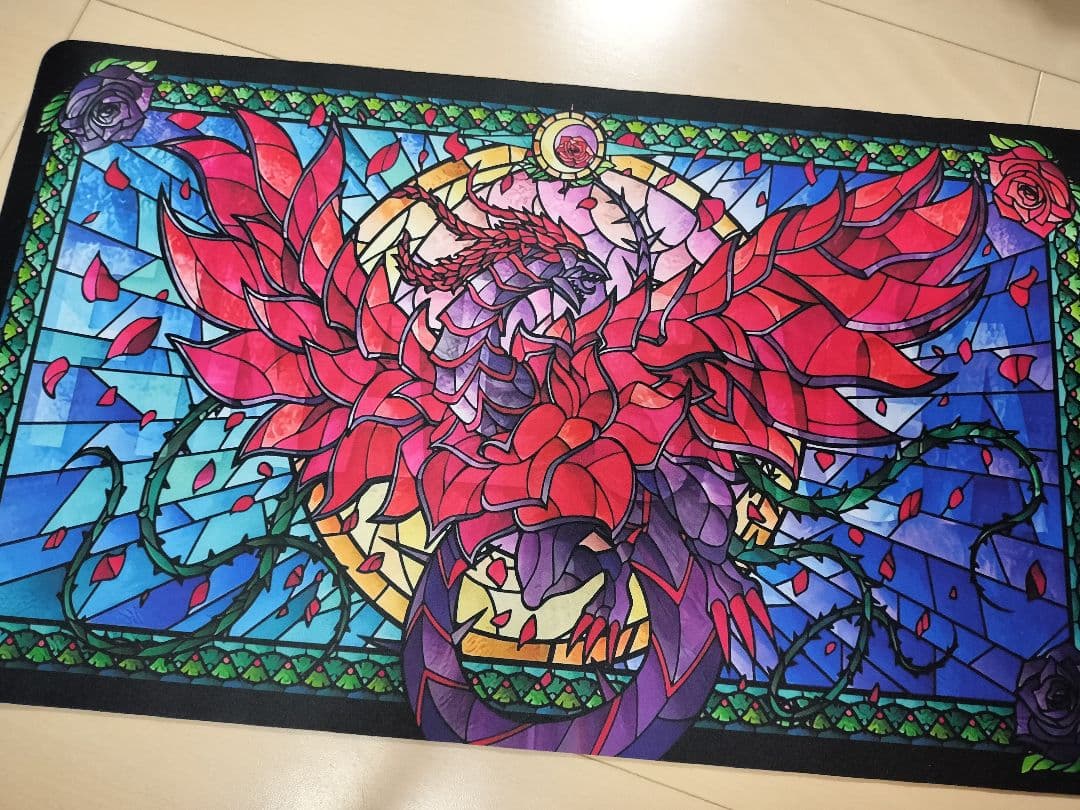 中*村様 新品未使用 在庫ラスト ブラックローズドラゴン プレイマット ブラックローズドラゴン カスタムプレイマット 遊戯王 1枚の通販 ぽん