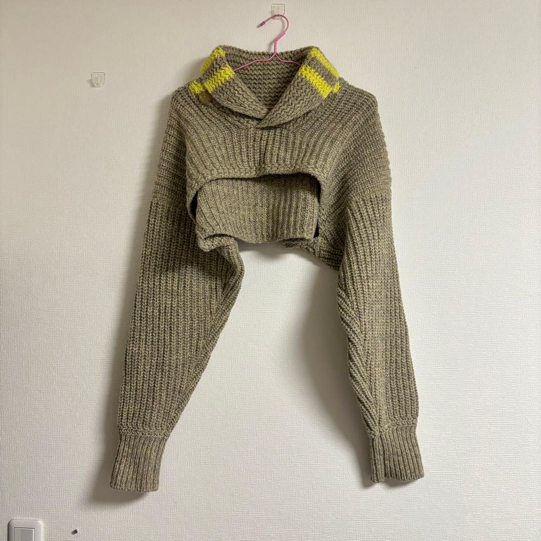 フミカウチダ ショート丈ニット　fumika uchida 34 アームニット