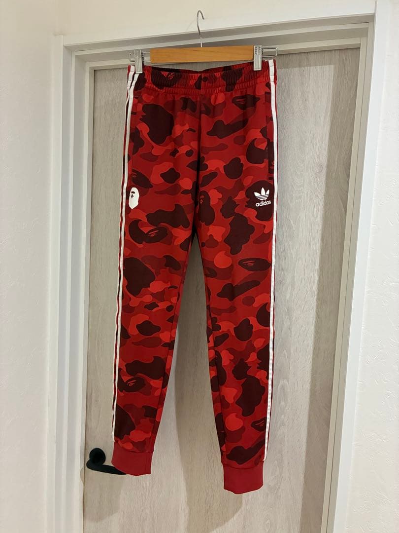 ウエス　adidas ✖️ APE ジャージ　レッドカモ　下　pants