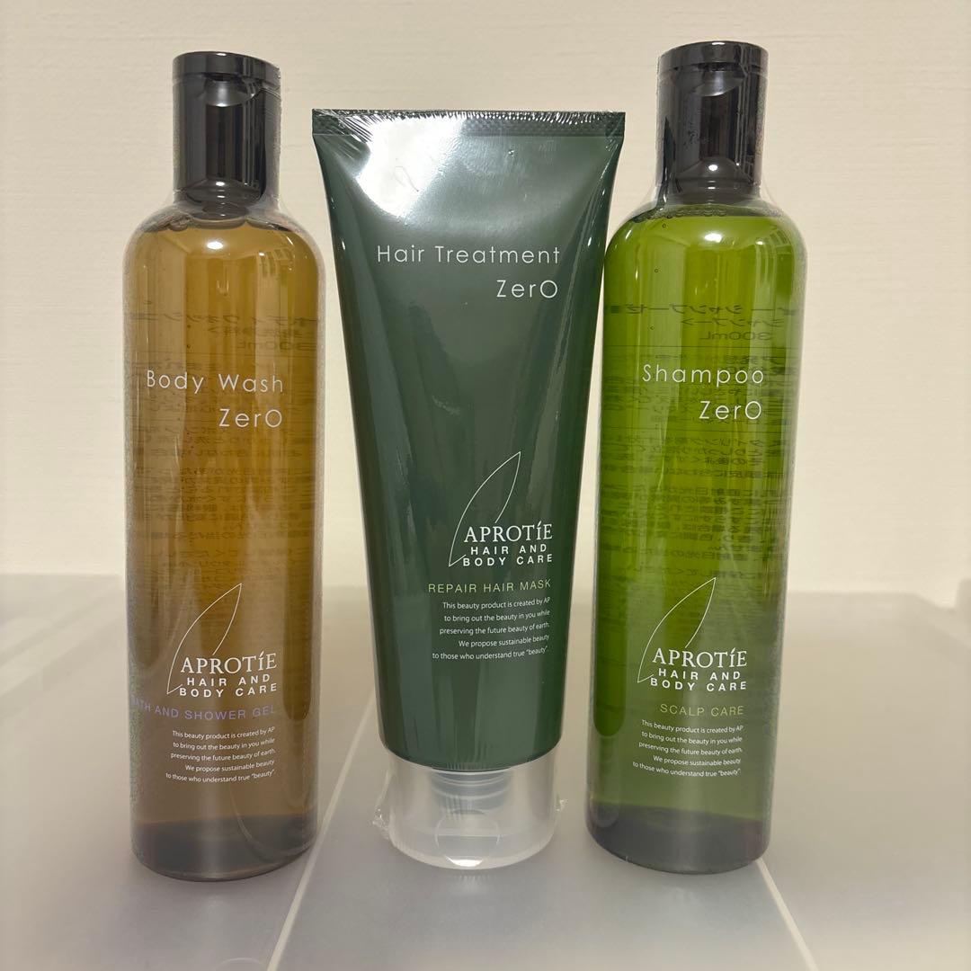 【化学物質ゼロ・未開封】シャンプー・トリートメント・ボディーソープセット Bonum」₍シャンプー・ヘアートリートメント・ボディソープ）3本セット