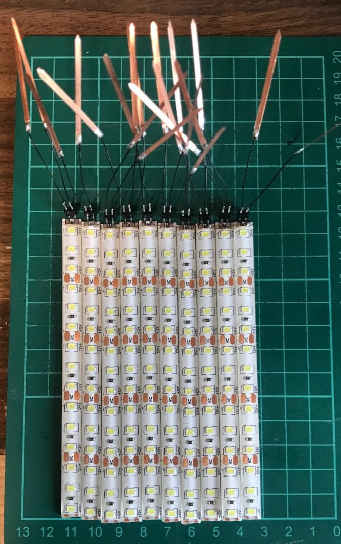 村中伸子高密度12.5cm「白色」銅板4cm＋リード線付き室内灯12V用50本