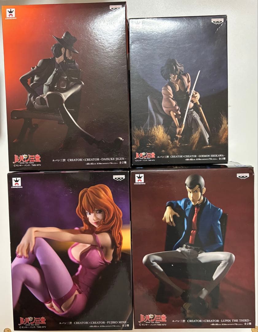 ルパン三世 造形師✕写真家 フィギュア　ルパン、峰不二子、次元大介、石川五右衛門
