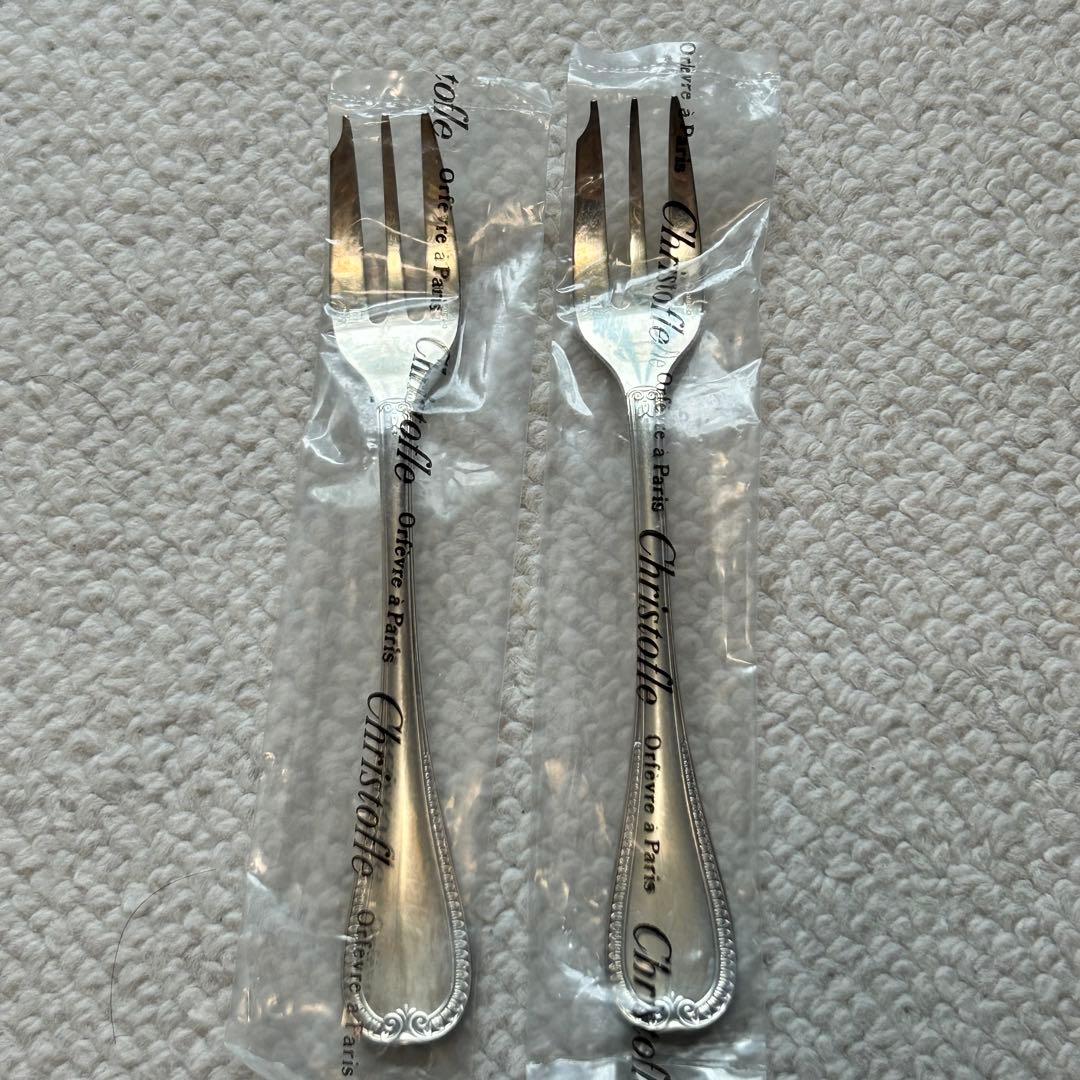 新品未開封品　クリストフルシルバー　マルメゾン　ケーキフォーク　2客セット クリストフル マルメゾン ケーキフォーク（スターリングシルバー）を