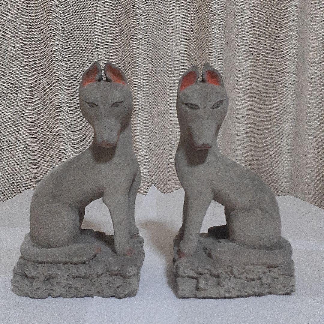 稲荷　狐像　石像