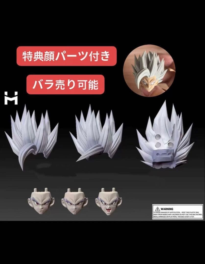 S.H.Figuarts用　孫悟飯　ビースト　カスタムヘッド　セット