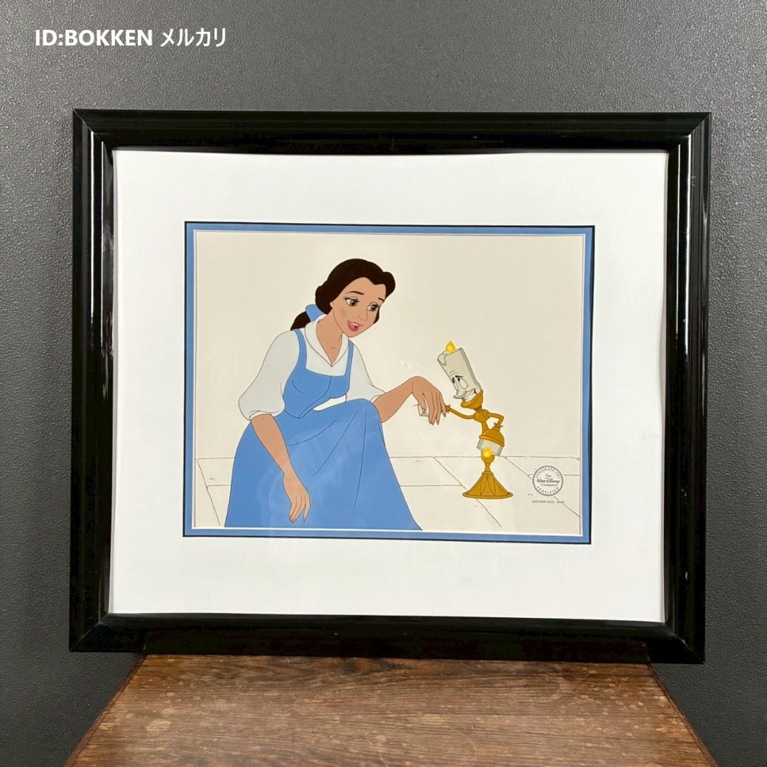 Disney ディズニーセル画「美女と野獣」保証書有 アニメーション プリンセス