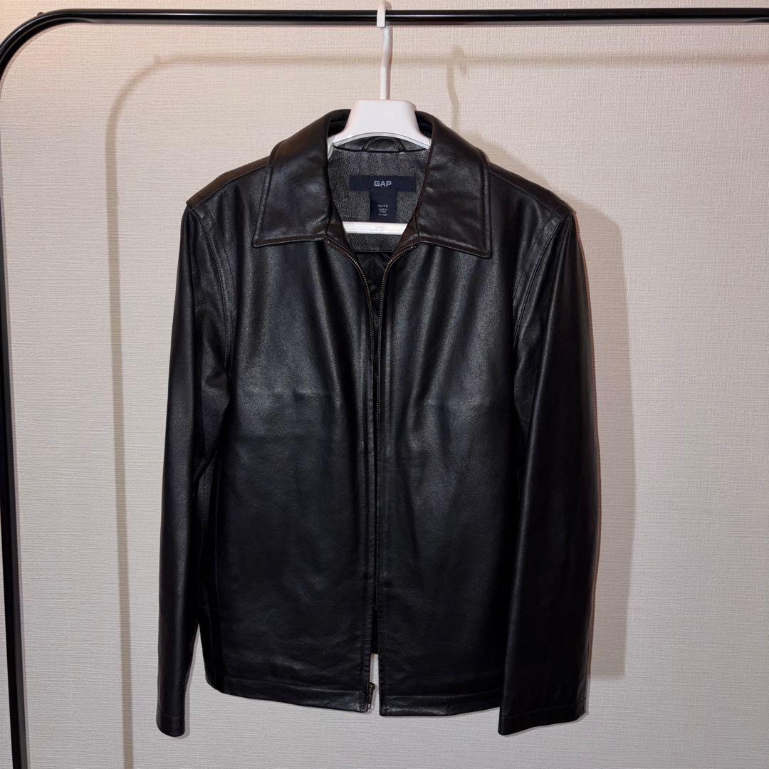GAP レザージャケット Leather Zip Jacket オールドGAP