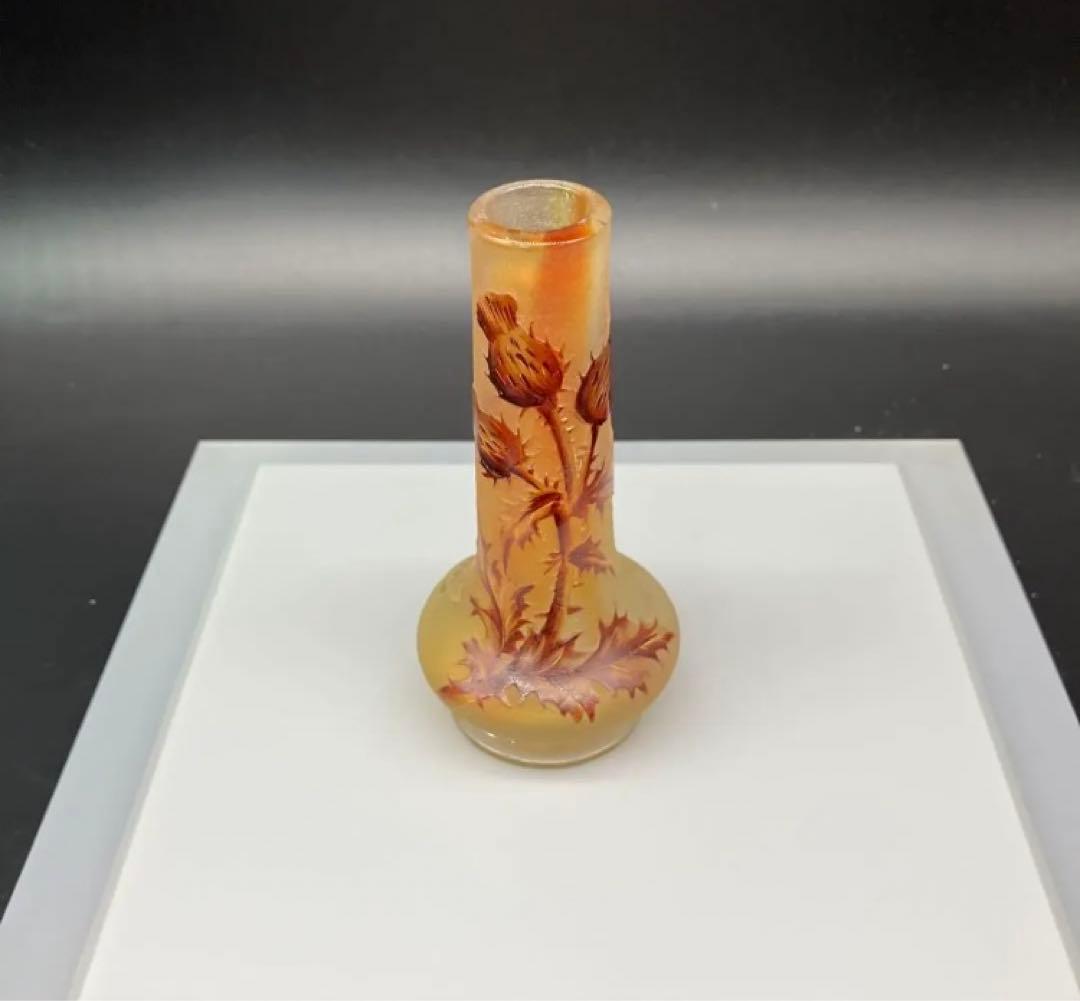 ドーム・ナンシー アザミ文花瓶 アール・ヌーヴォー Daum nancy - メルカリ