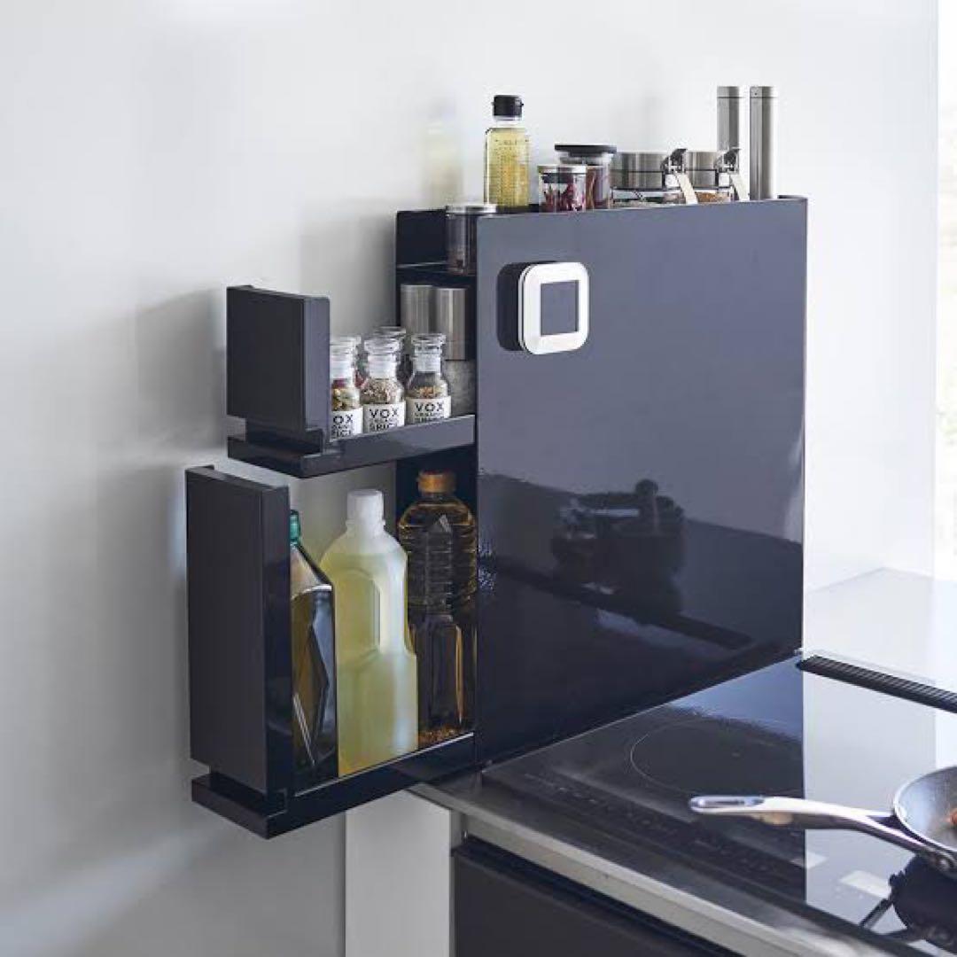 tower 山崎実業 調味料ラック 黒 2段