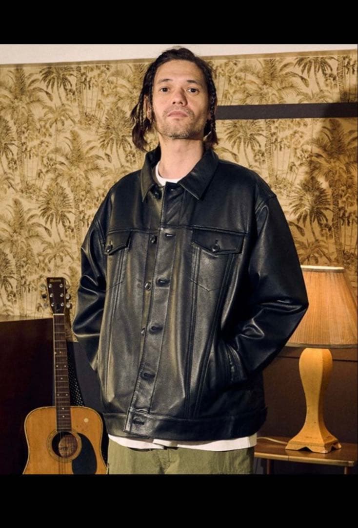 ADAM PATEKラムレザートラッカージャケット