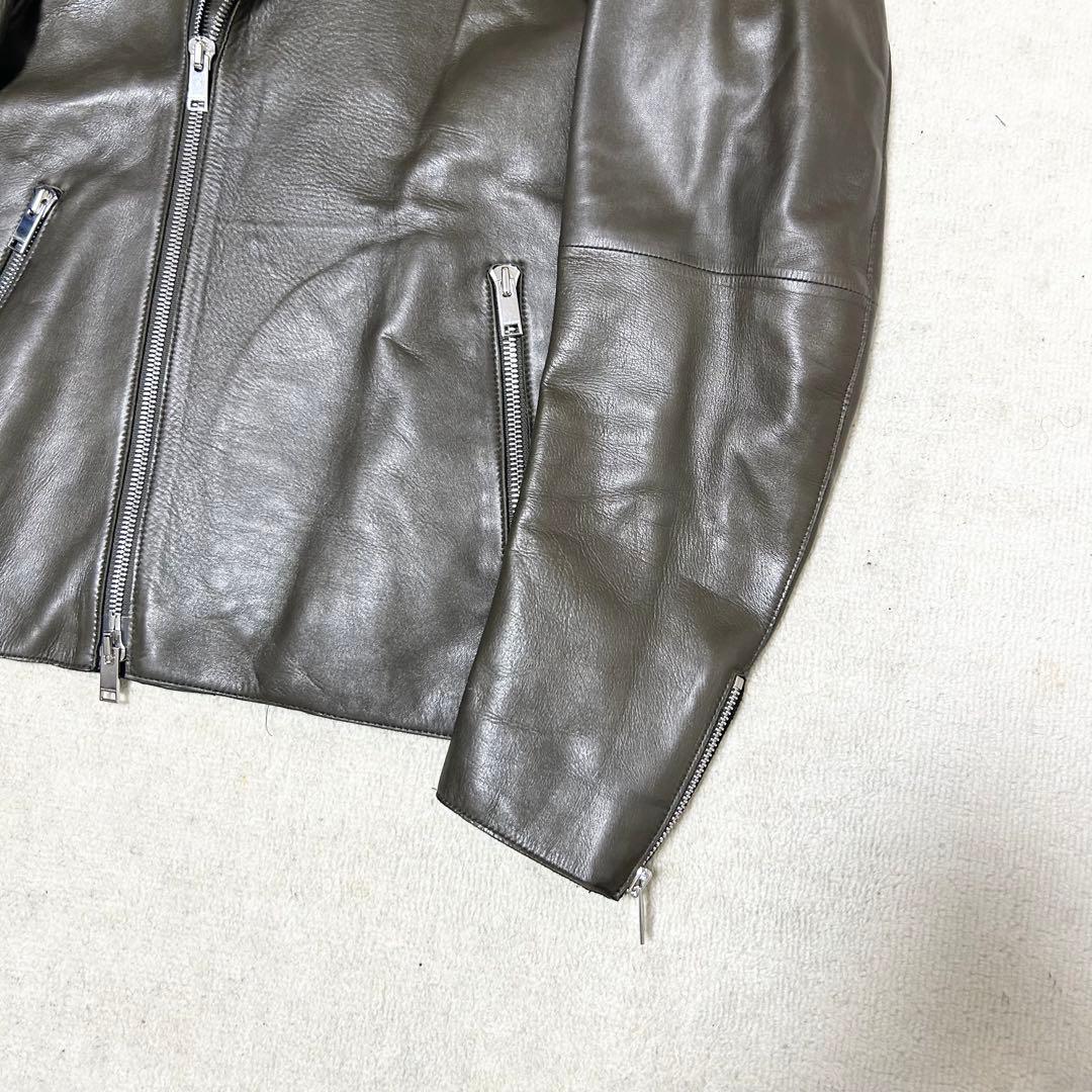 極上品 マッキントッシュ ダブルライダースジャケット ラムレザー 羊革