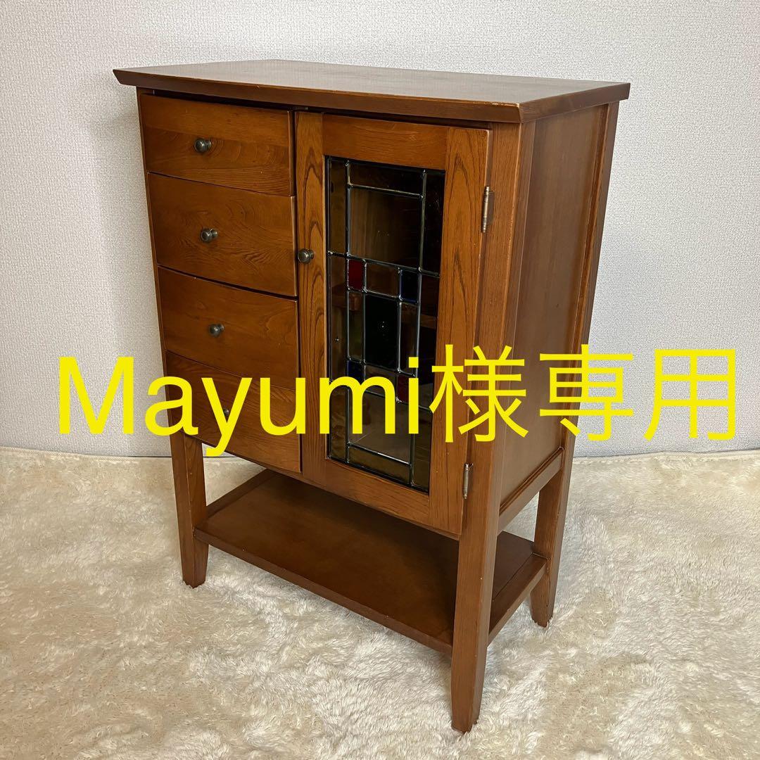 曙工芸　オーロラ3022　キャビネット　サイドボード　ステンドグラス