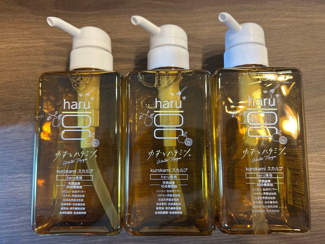 haru kurokamiスカルプ ゆずとハチミツ　400ml 3本セット 楽天市場】☆秋冬限定☆【haru 公式】ハル｜ haruシャンプー ハル