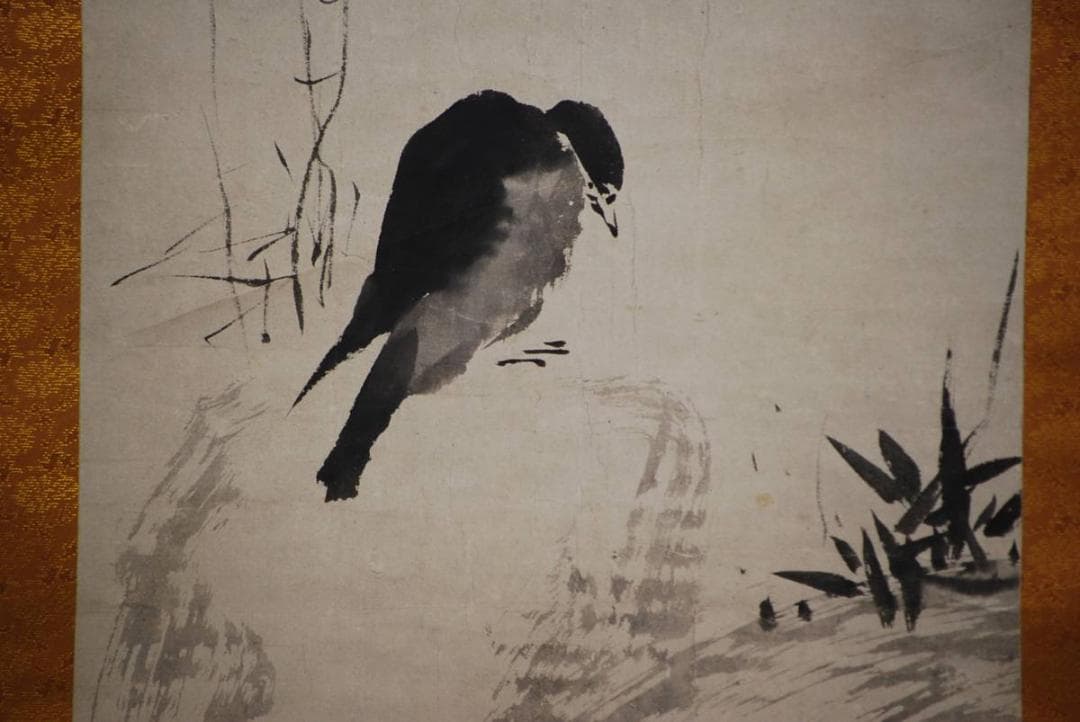 模写/狩野安信/叭可鳥図/布袋屋掛軸HD-223