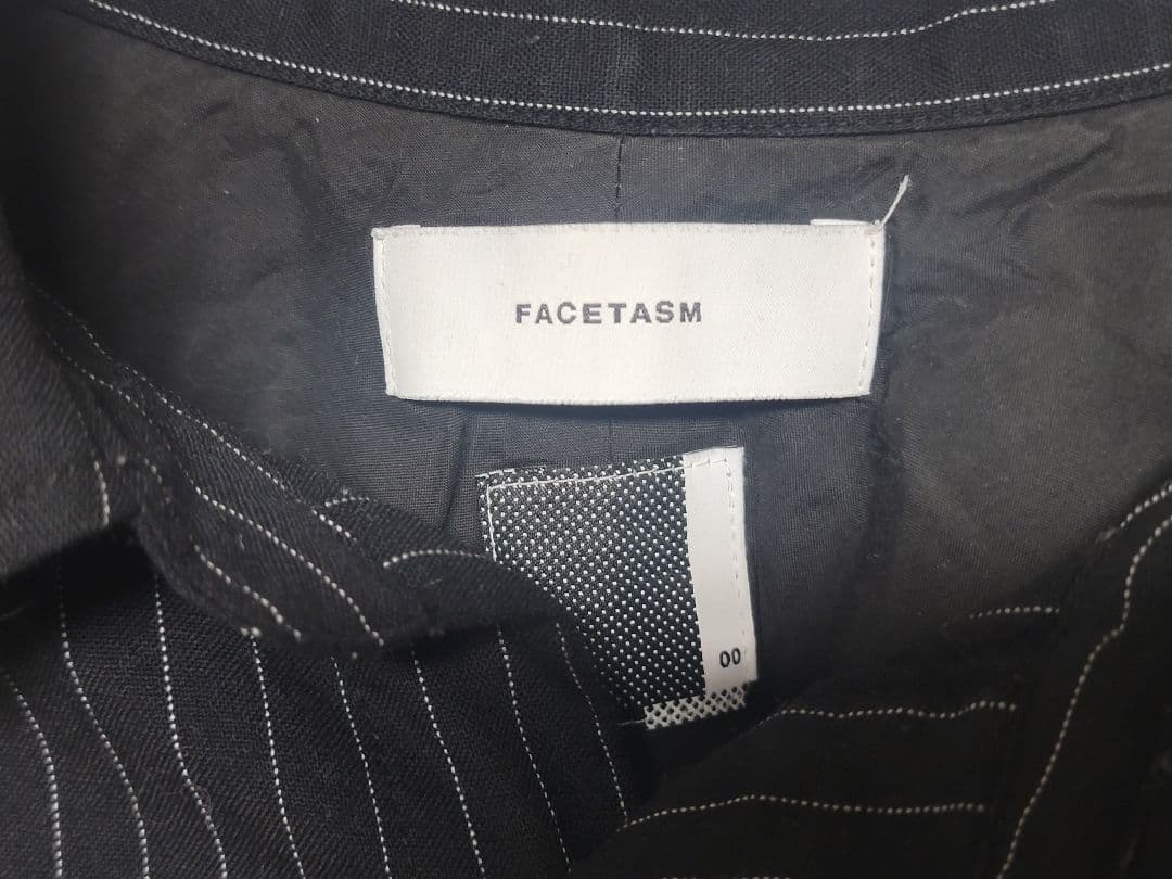 限定値下]FACETASM stripe mesh panel shirt L