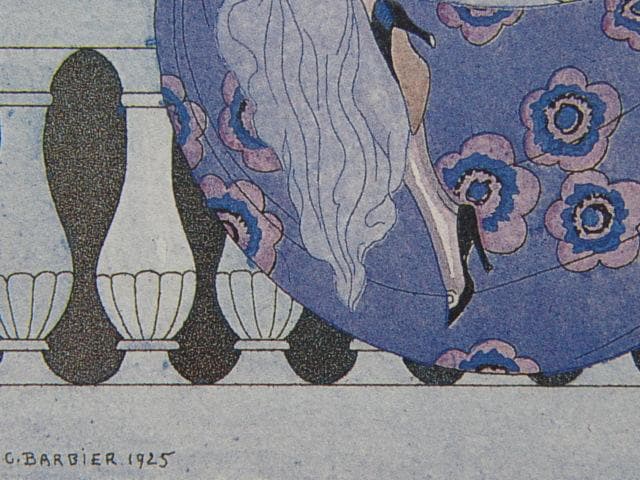 ジョルジュ・バルビエ、希少画集画・特殊紙、新品高級額装付、状態良好