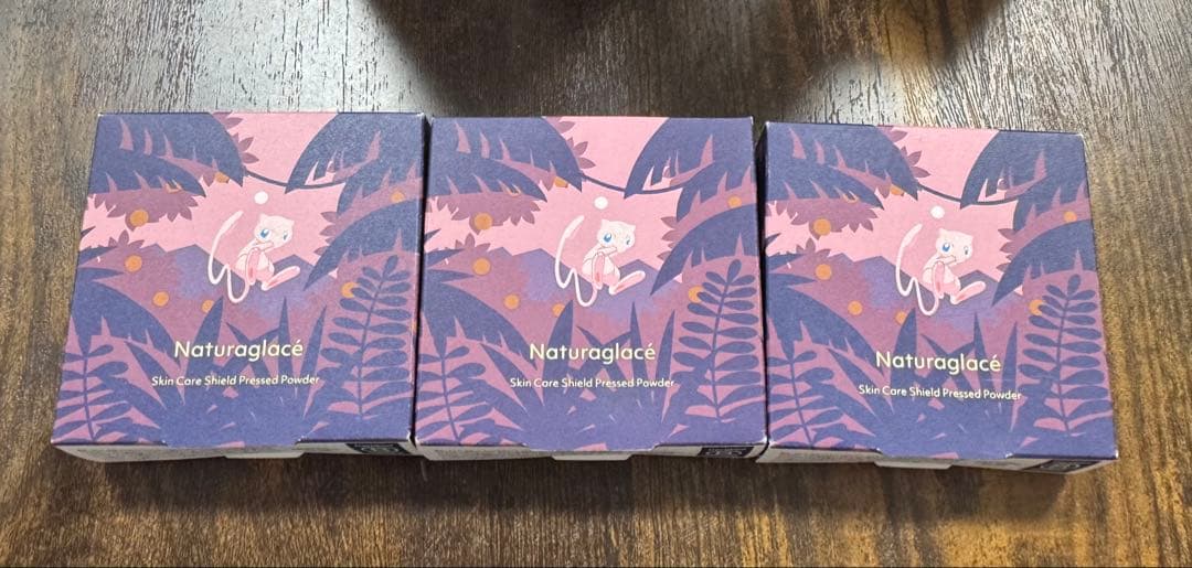 ナチュラグラッセスキンケアシールドプレストパウダーPミラージュピンク 3個セット