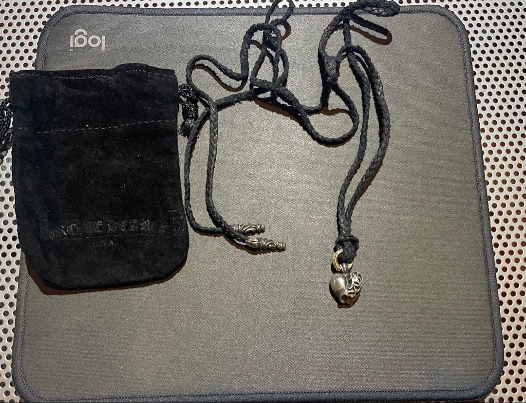 け*け様 CHROME HEARTS クロムハーツ ハートペンダント クロムハーツハートペンダントwithプレーンベイル(ネックレス)|クロム