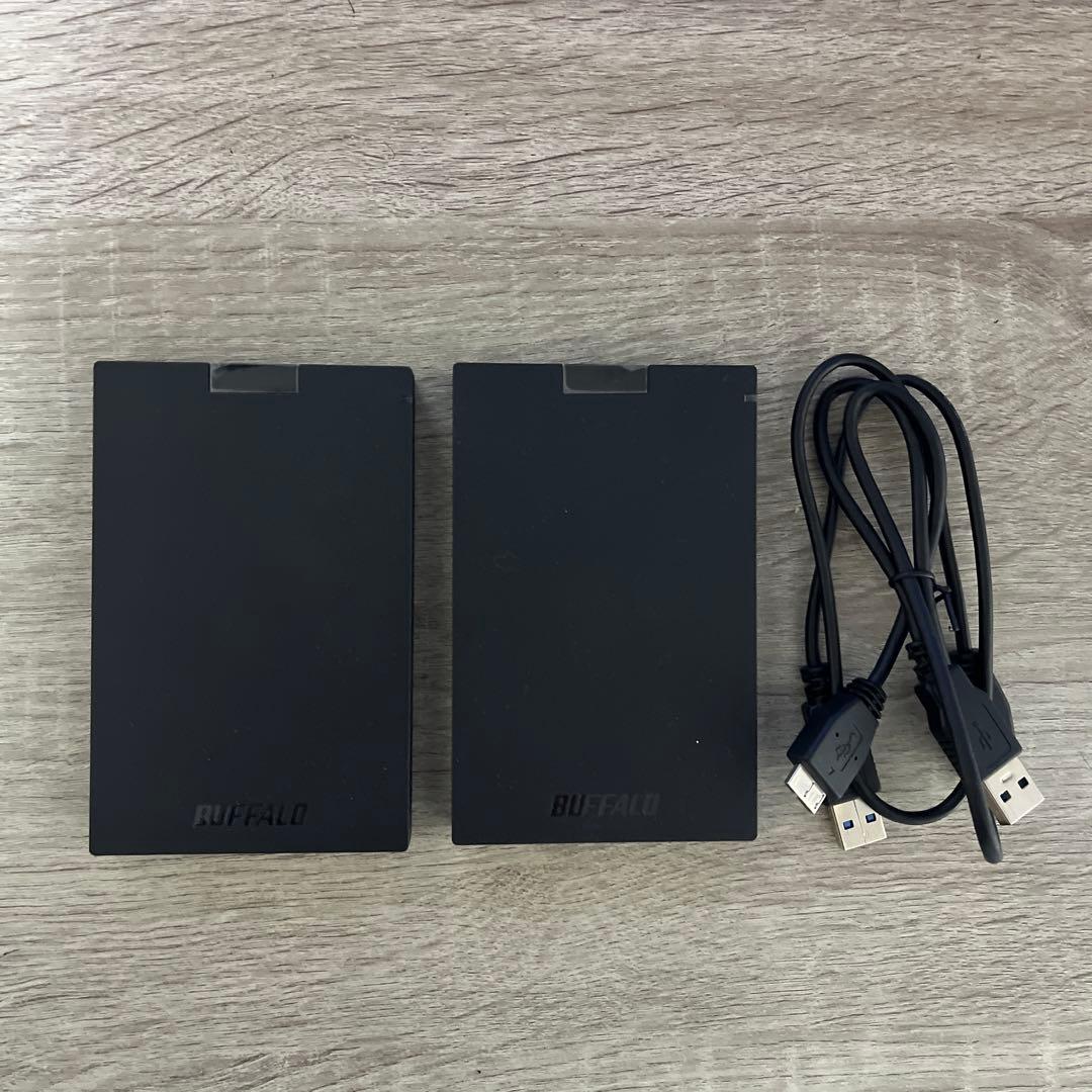 ★フォーマット済　2個セットBUFFALO 1TB 外付けHDD Amazon | BUFFALO 2.5インチ(ポータブル) 外付けHDD 1TB ブラック HD