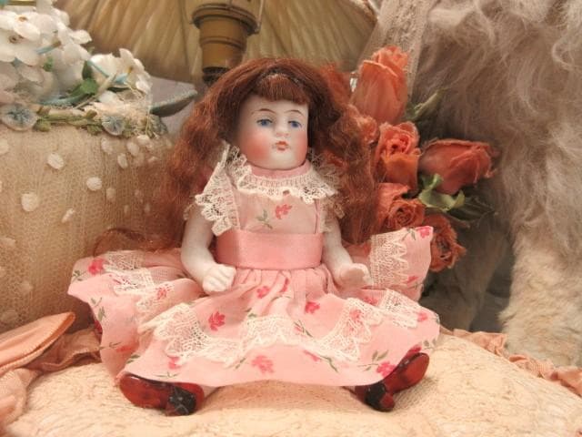 アンティーク　ミニョネット　☆　ビスクドール　オールビスク アンティークビスクドール ミニョネット オールドビスクドール - メルカリ