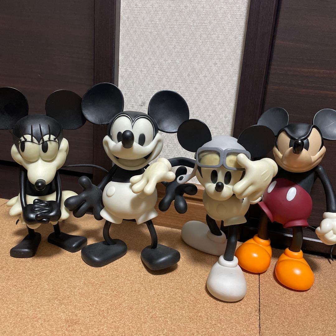 メディコムトイ‼️ミッキーマウス ミニーマウス フィギュア 4体セット‼️オールド‼️