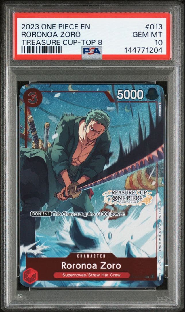ゾロ トレジャーカップ 英語 PSA10 PSA 10 Roronoa Zoro OP01-013 Treasure Cup Top 8 Promo ONE PIECE