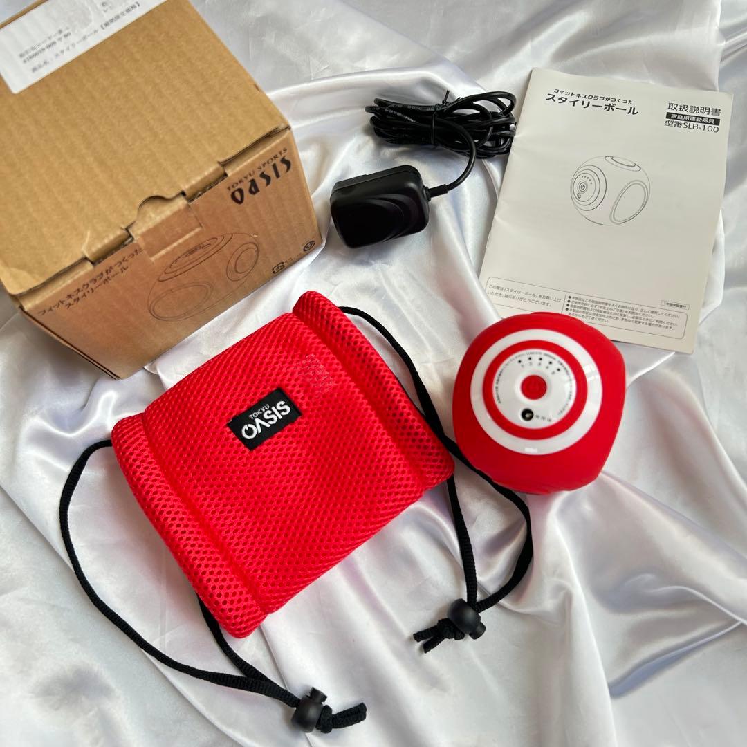 フィットネスクラブがつくったスタイリーボールSLB-100 赤　レッド withdom-japan_4562234807122