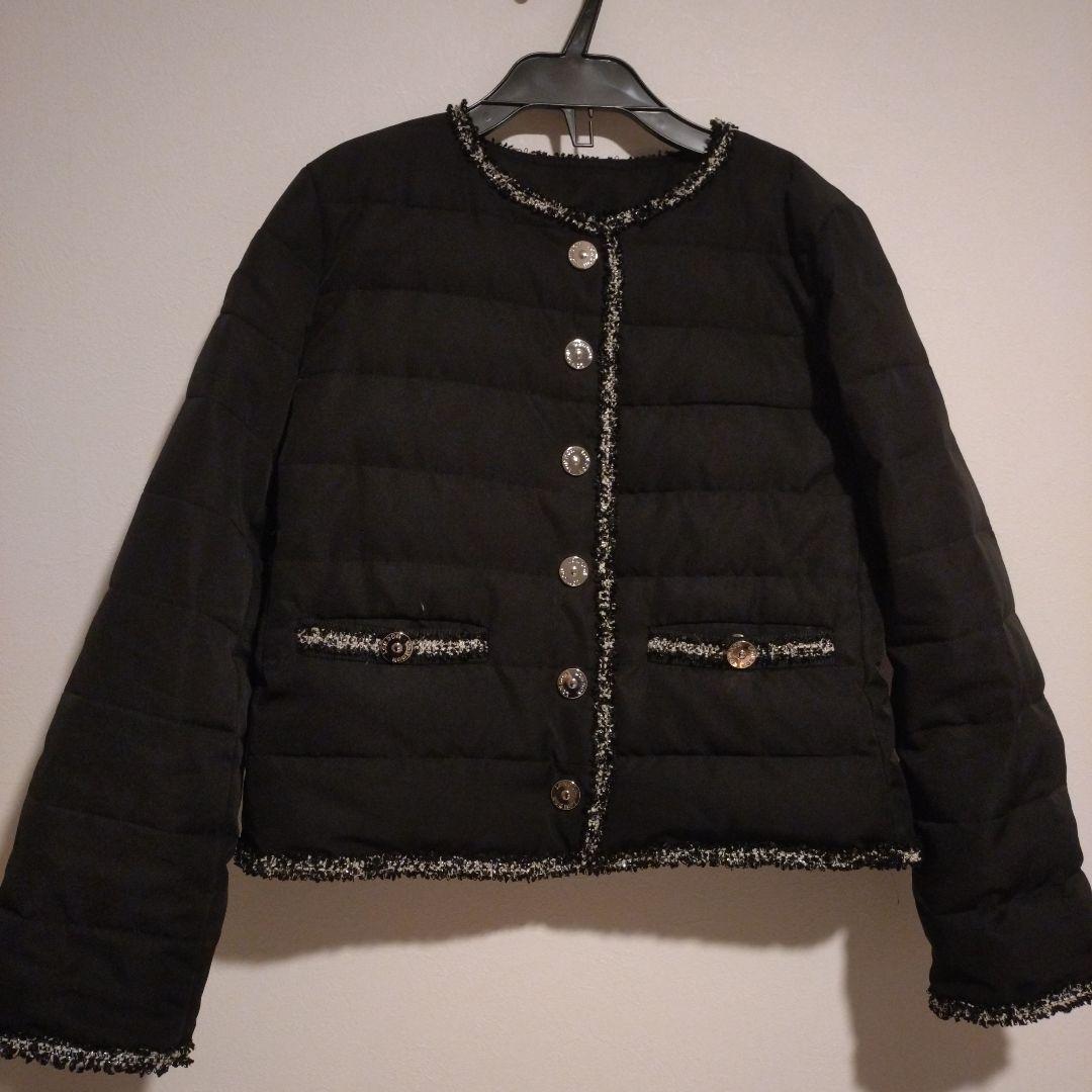 m-i-d 2025 AW 新作 ツイードトリミング ダウンジャケット