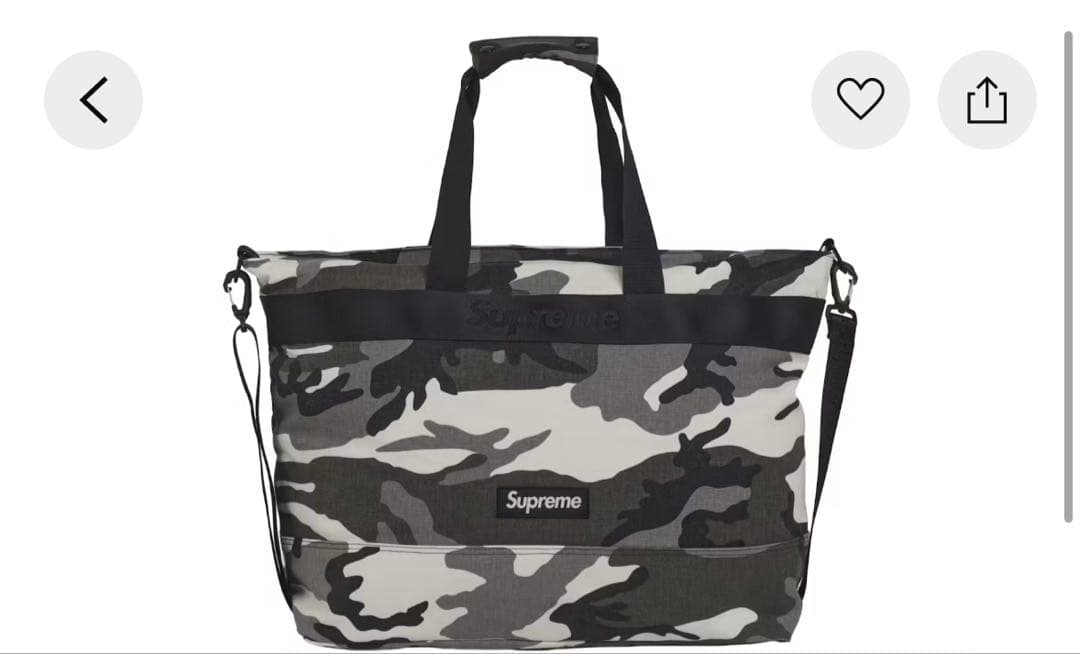 supreme Tote Bag COLOR/STYLE： Camo