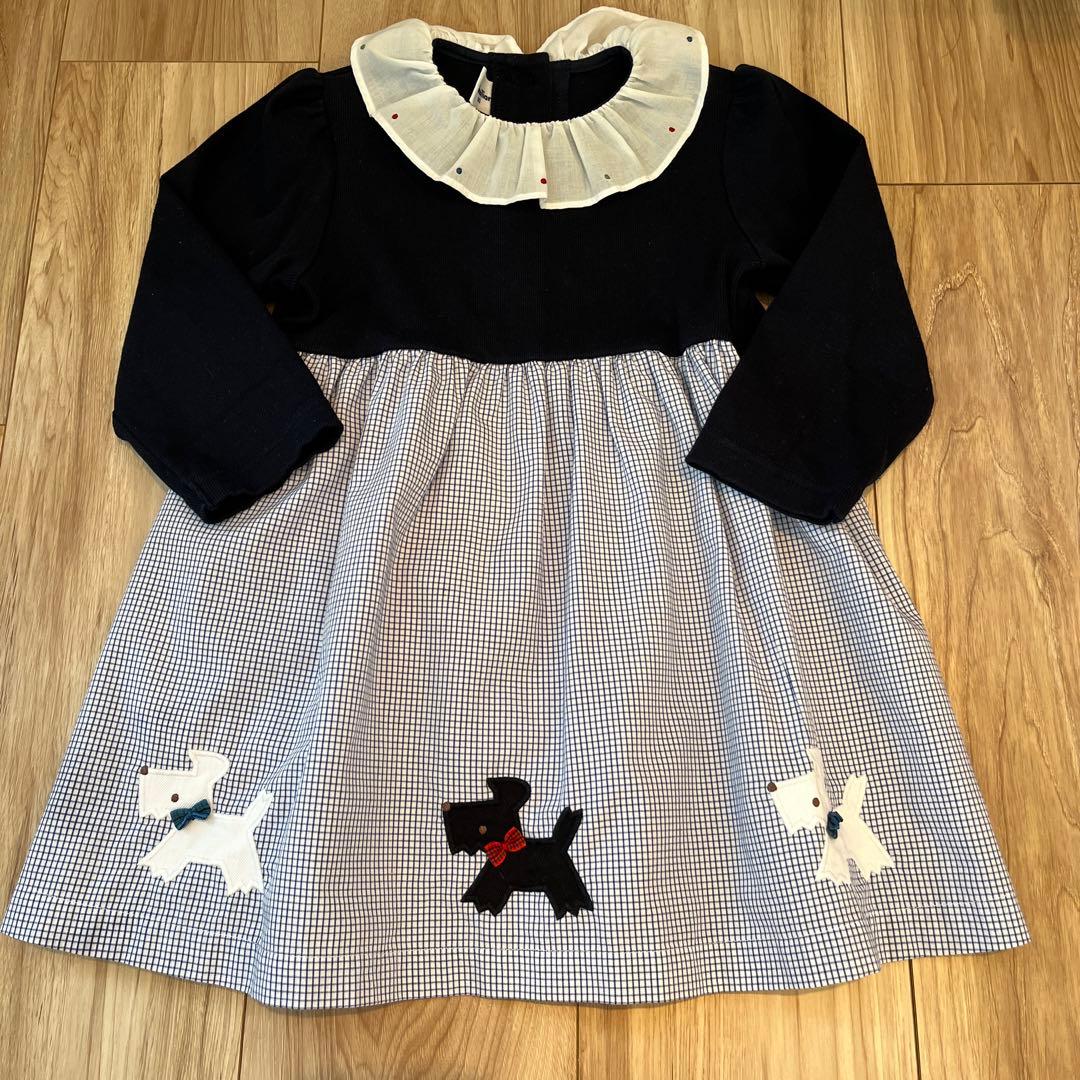 【かなり美品】ファミリア　テリアワンピース90