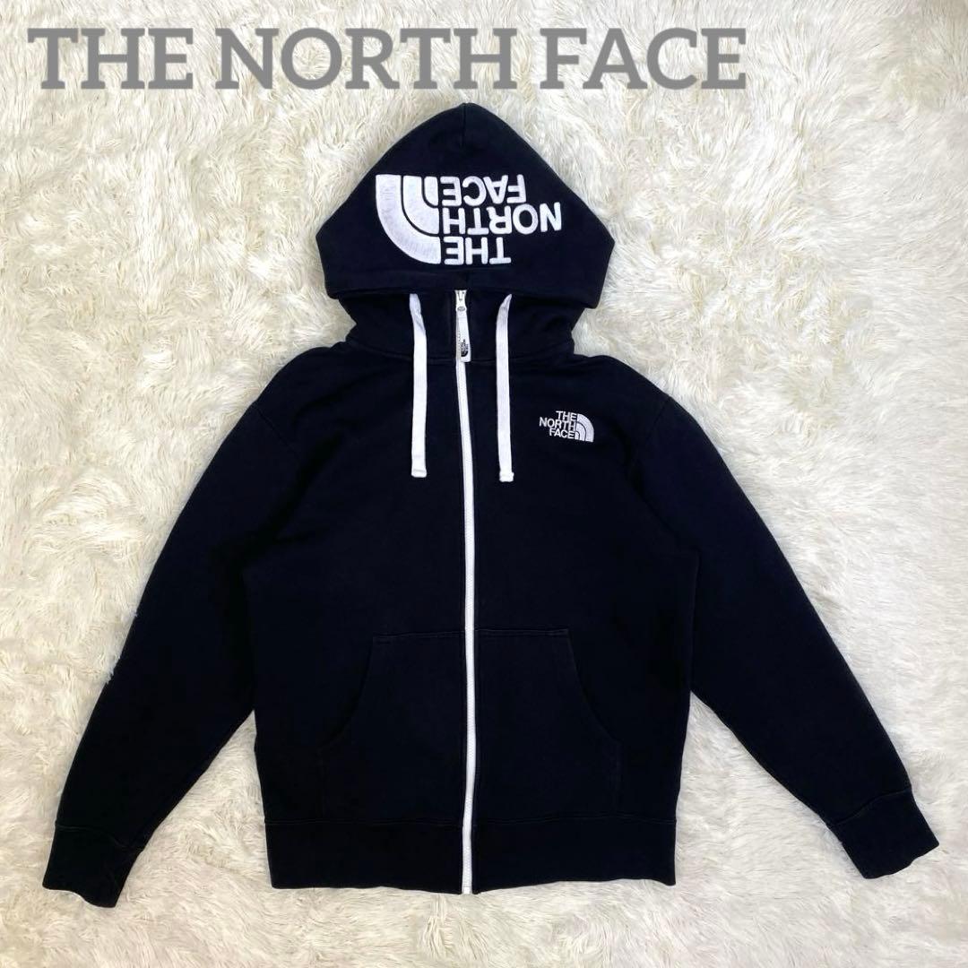 ✨良品✨ノースフェイス パーカー M ブラック リアビューフルジップフーディ