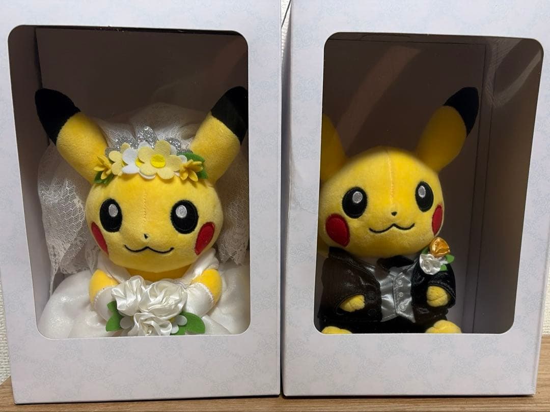 ピカチュウ タキシード＆ウェディングドレス 2体セット ぬいぐるみ 結婚式