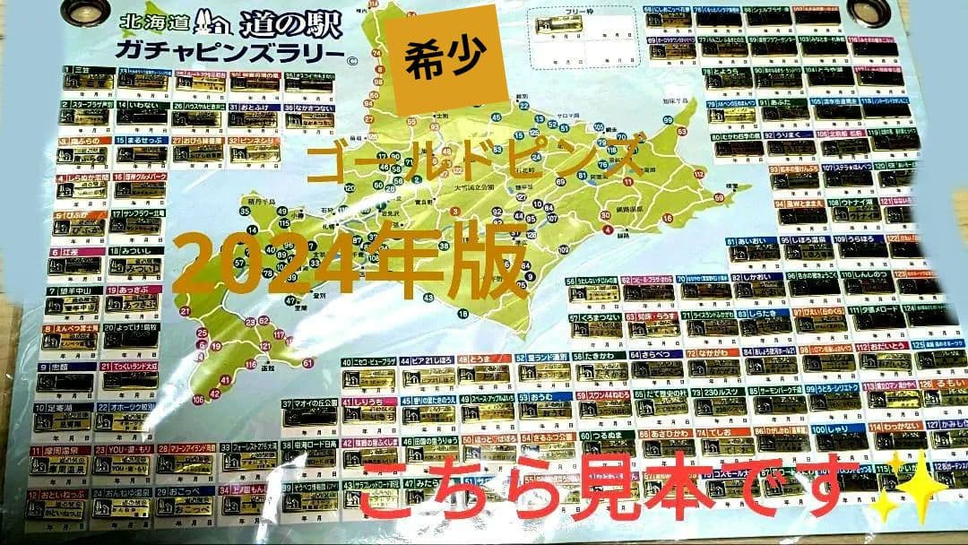 ❴北海道❵道の駅ピンズゴールドピンズ2024年版 ✪99種類✪早い物勝ち✨ 北海道版 ガチャピンズラリー 2024年度達成者一覧｜ 道の駅 ガチャピン