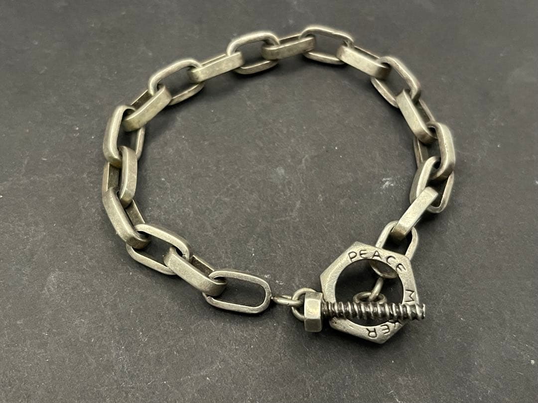 シルバー925製　PEACE MAKER ピースメーカー ブレスレット　ナット
