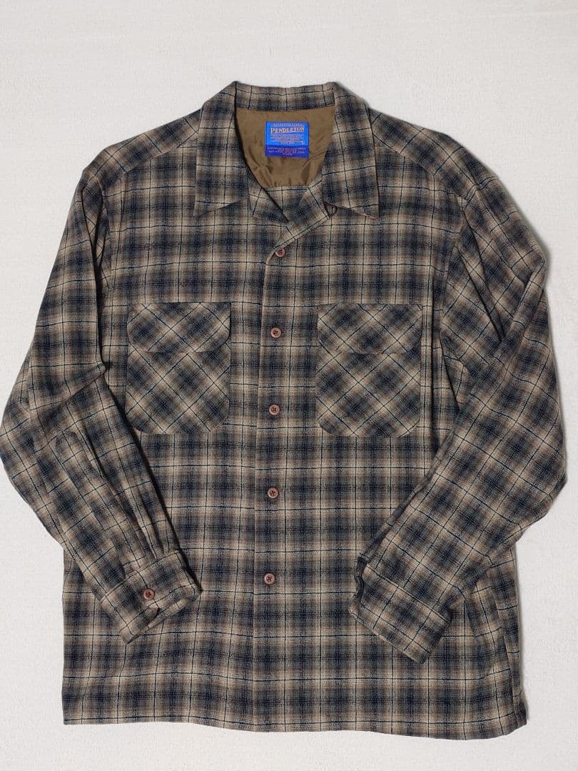 PENDLETON ペンドルトン USA製 オープンカラーネルシャツ オンブレ