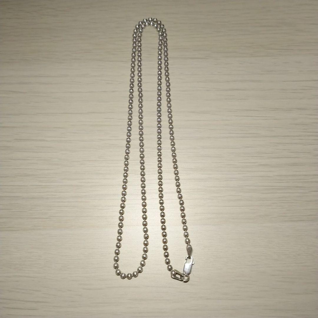 シルバー925 ネックレス 約70cm ボールチェーン アクセサリー ネックレス チェーン シルバー925 ボールチェーン 幅1.0mm 長さ70cm