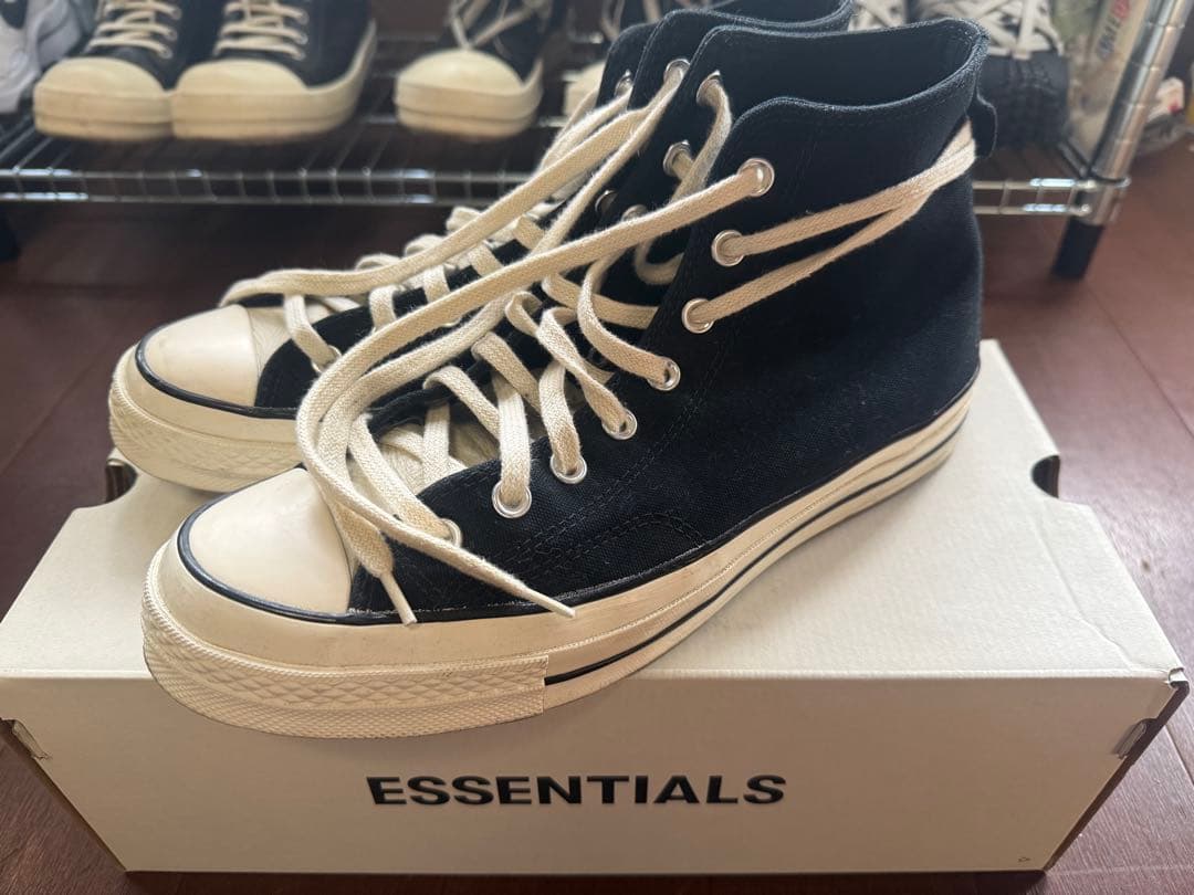 靴 Fear of god essentials converse chuck70 Converse Chuck 70 Fear of God FOG Essentials Shoe Black Authentic
