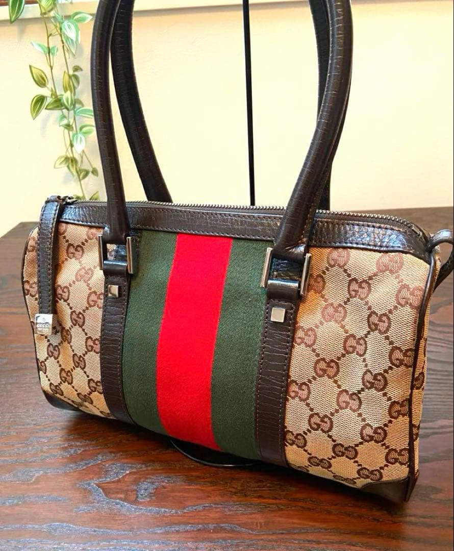 Gucci ☆正規品　シェリーラインGGパターン ミニボストン　美品