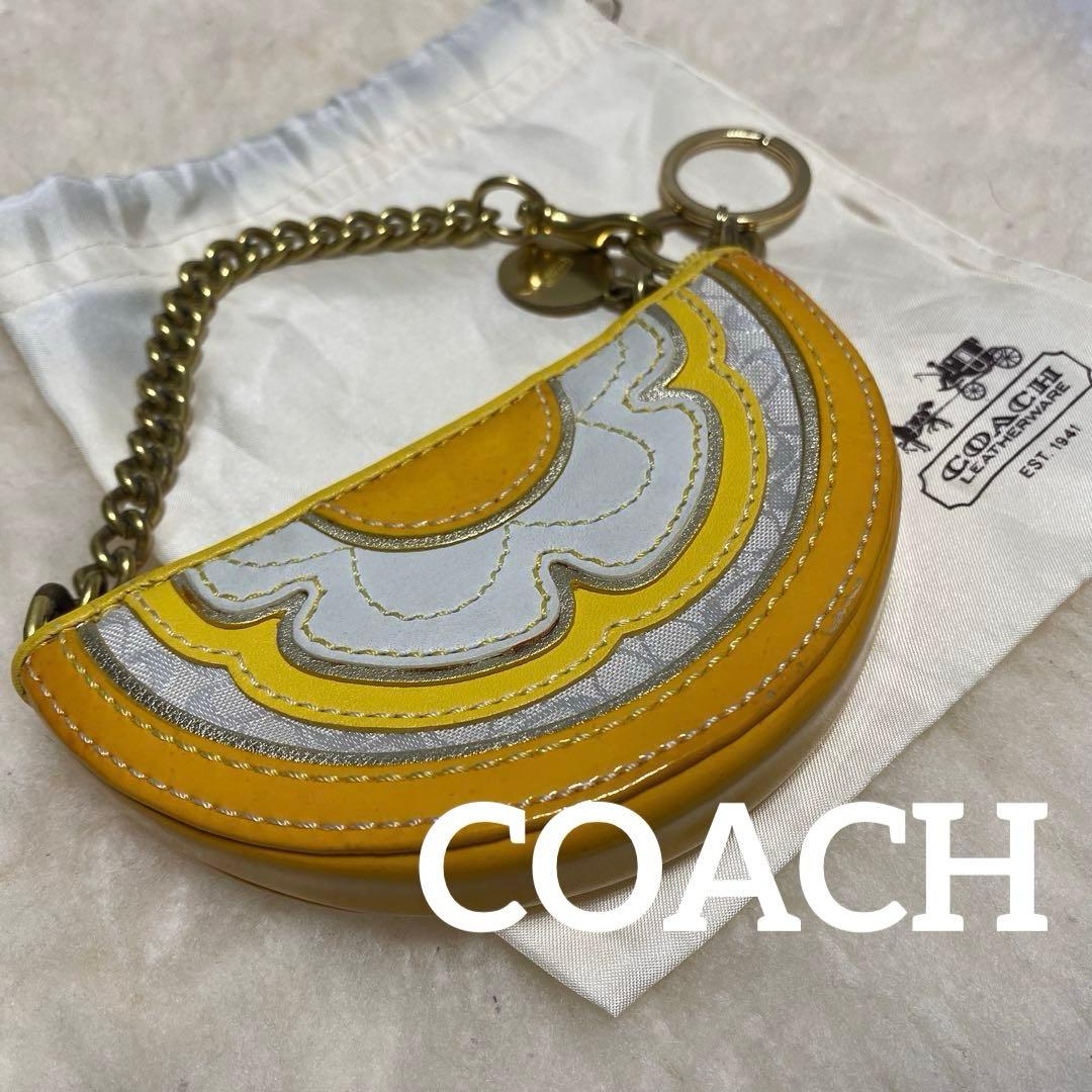 コーチ　COACH　チャームポーチ　入れ　キーリング、チェーン付