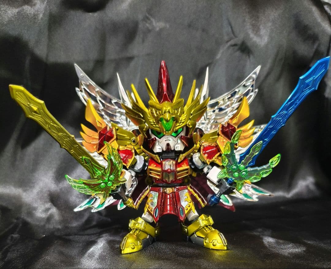 SDガンダム三国伝 (塗装済み) 機武帝 紅蓮装 曹操ガンダム ❗オマケ付き❗