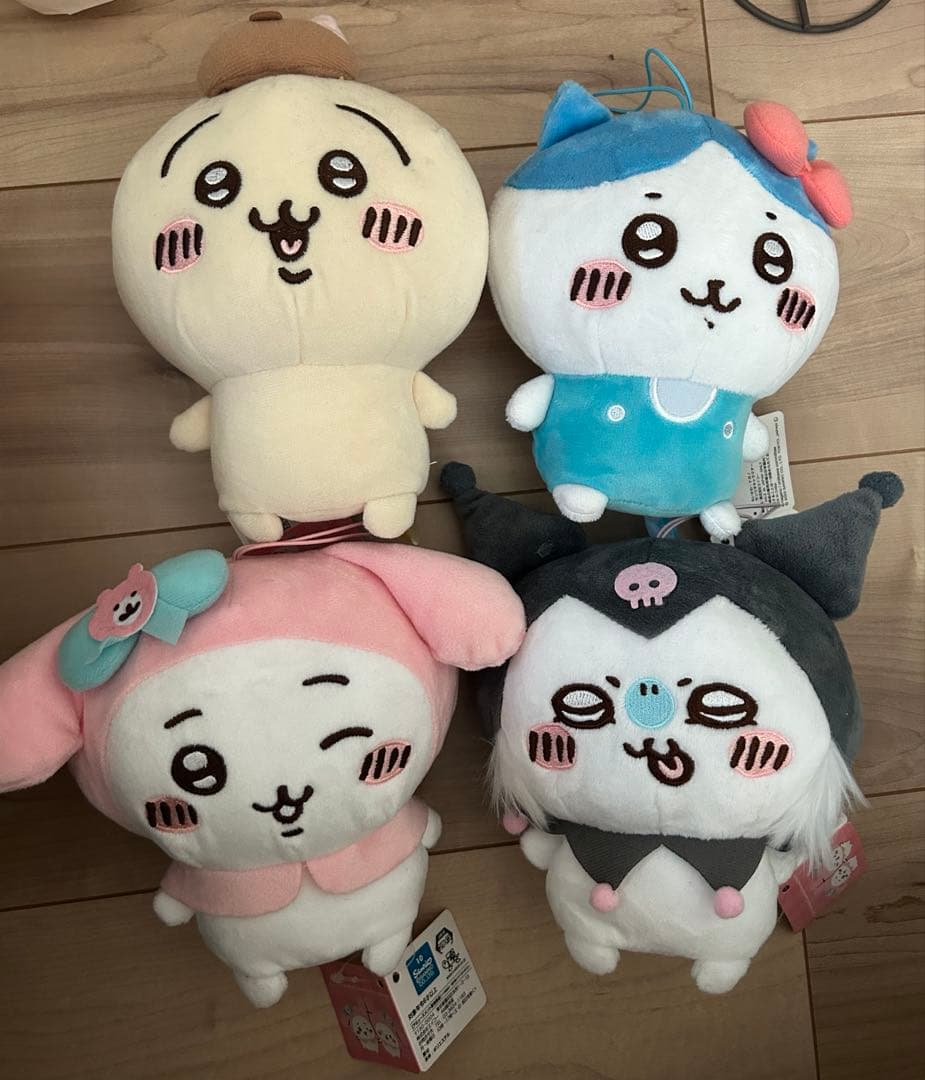 【タグ付き】ちいかわ×サンリオキャラクターズ　ドール　4種セット ちいかわ×サンリオキャラクターズ」プライズ第2弾は2種類のドールが