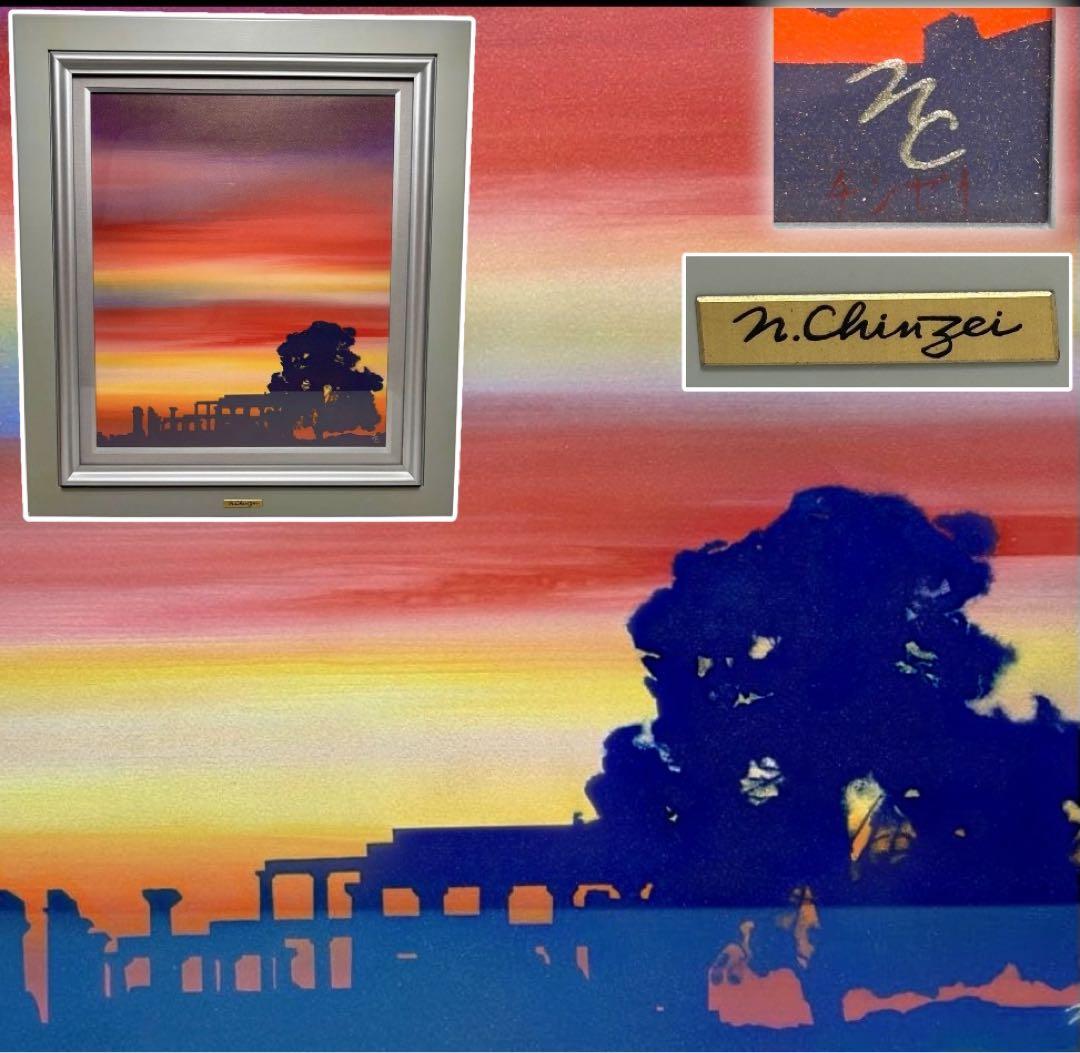 #鎮西直秀 「神々の空 エギナ・アファイア神殿」 油彩画 8号 一枚の繪 －朝陽・永遠の彩 鎮西直秀 油彩画展