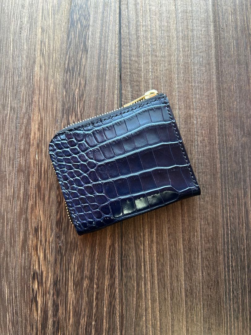 ジャイアンページ　クロコダイル　ラウンドファスナーミニ財布