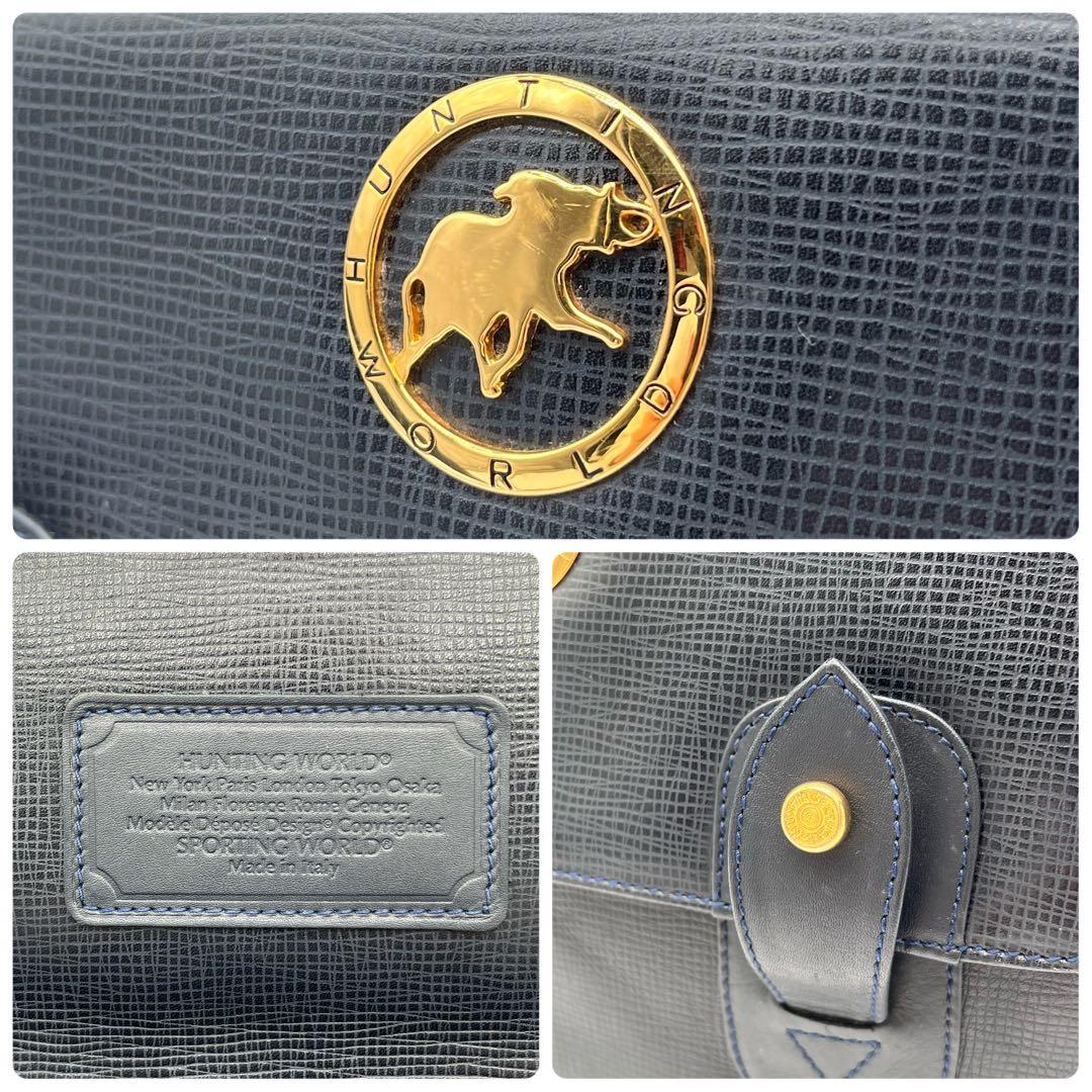 極美品】ハンティングワールド キャリーオール メッセンジャー レザー