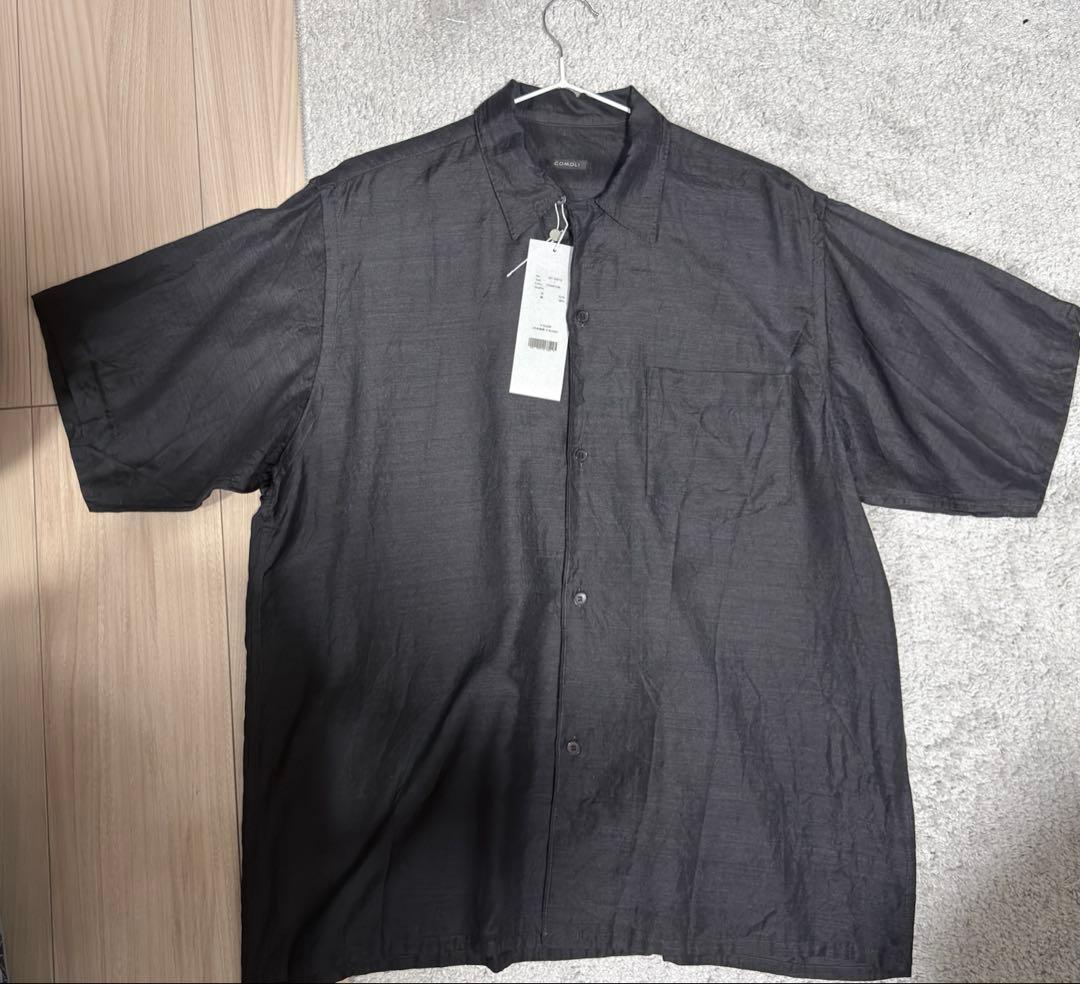 【美品】25SS COMOLI ウールシルク半袖オープンカラーシャツ サイズ1 COMOLI (コモリ) ウールシルク 半袖オープンカラーシャツ