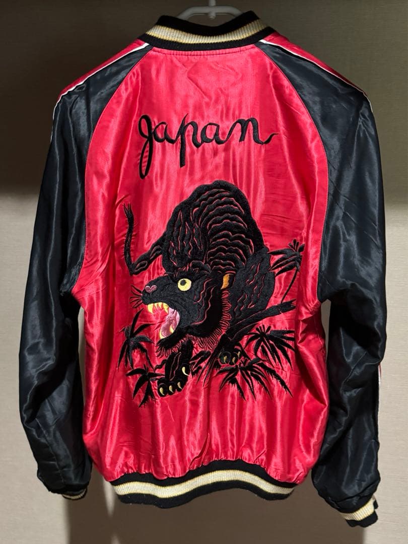 美品 テーラー東洋 両A面 スカジャン 黒虎 鷹 Lサイズ TT14465