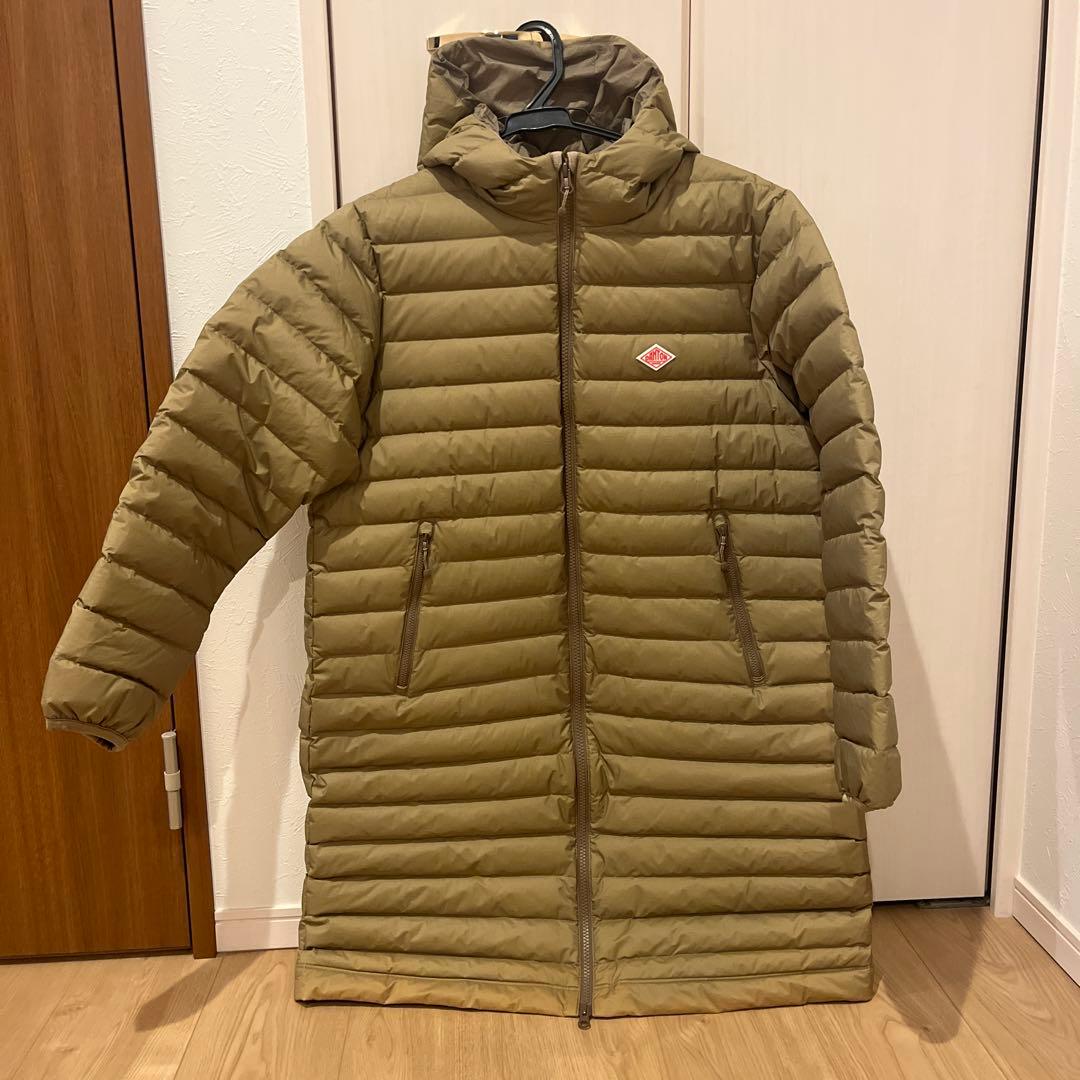 DANTON ナイロンタフタミドルダウンフーデッドコート　ベージュ　36 DANTON｜ナイロンタフタ ミドル ダウン フーデッド コート WOMEN'S