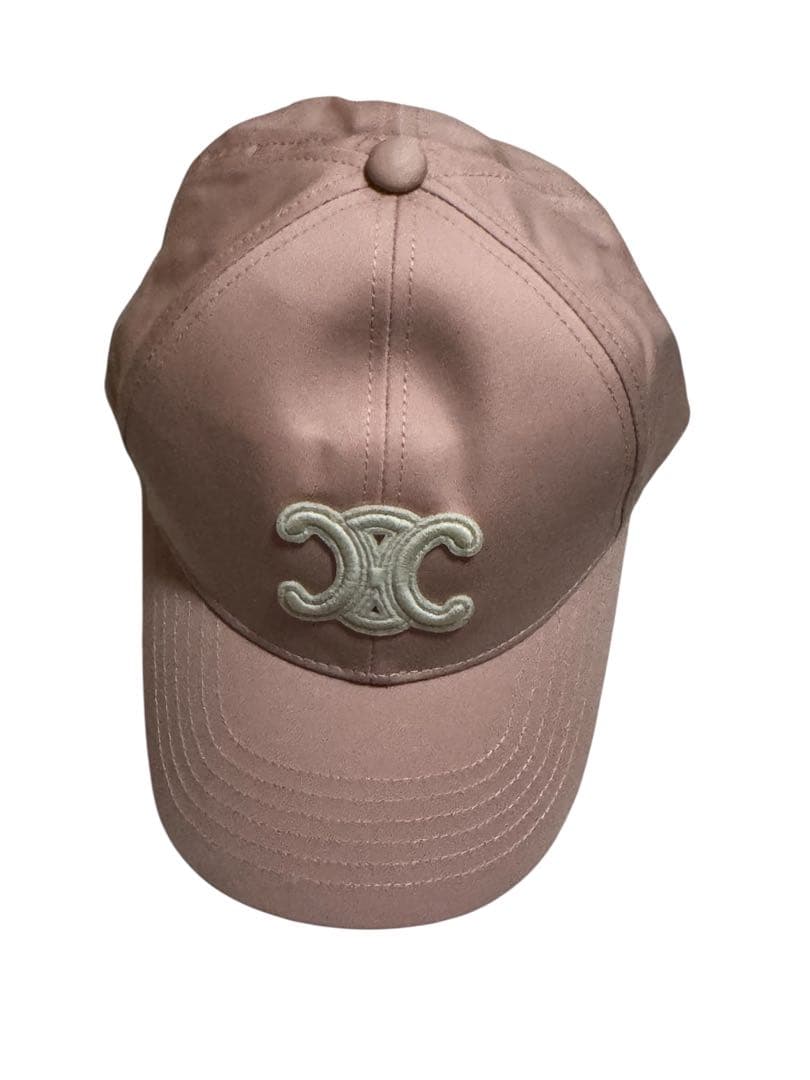 ピンク 刺繍ロゴ ベースボールキャップ