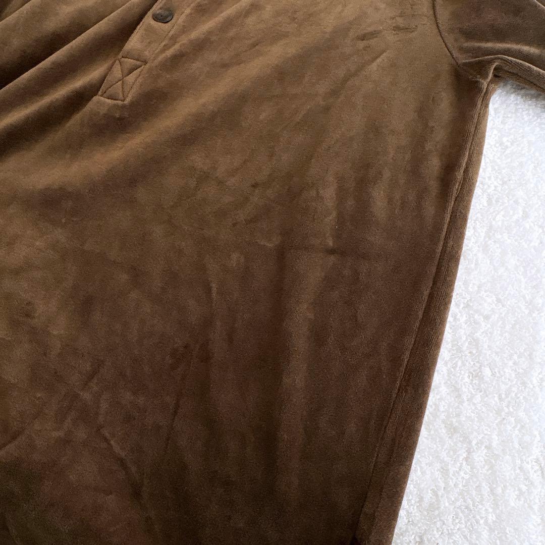 RRL】三ツ星初期タグ ベロアプルオーバー シャツ S 長袖希少 名作品